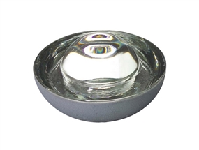 19 mm Temperli Cam Yol Butonu (Beyaz)