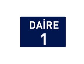 Otopark Park Yeri Daire Levhası (Sıra Numaralı) Normal Performans 40x20 cm