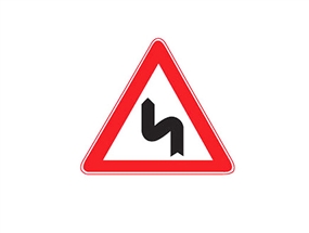 Sola Tehlikeli Devamlı Virajlar Levhası Normal Performans