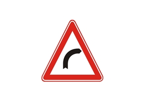 Sağa Tehlikeli Viraj Levhası Normal Performans