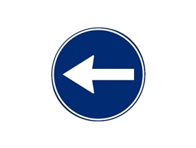 Sola Mecburi Yön Levhası Normal Performans