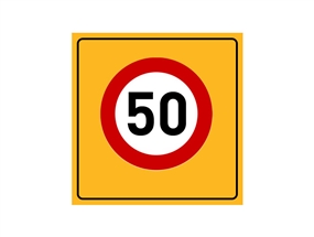 Azami Hız 50 Levhası 90x90 cm Normal Performans