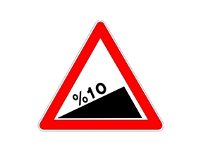 Tehlikeli Eğim (Çıkış) Levhası Yüksek Performans 90 cm