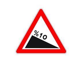 Tehlikeli Eğim (İniş) Levhası Yüksek Performans 90 cm