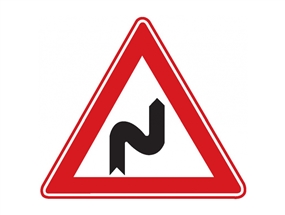 Sağa Tehlikeli Devamlı Virajlar Levhası Yüksek Performans 90 cm