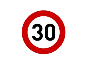 Azami Hız Sınırlaması 30 Levhası Normal Performans