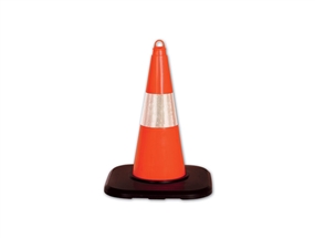 PVC Trafik Konisi 50 cm Reflektifli Ağırlıklı