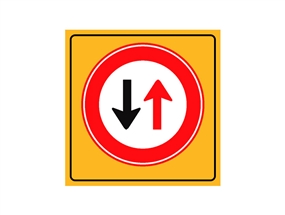 Karşıdan Gelene Yol Ver 90x90 cm Yüksek Performans