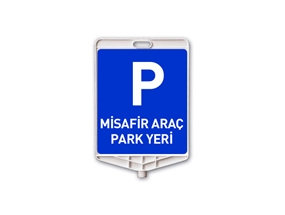 Misafir Araç Park Yeri Dikdörtgen Levha Çift Taraf Baskı
