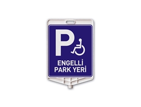 Engelli Park Yeri Dikdörtgen Levha Çift Taraf Baskı