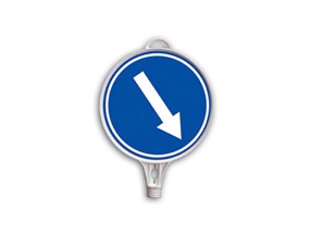 Sağdan Gidiniz Yuvarlak Levha Çift Taraf Baskı