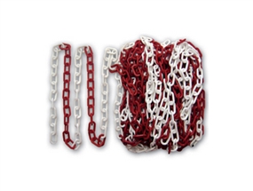 Plastik Zincir Kırmızı - Beyaz 3 mt