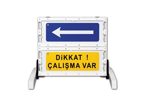 Katlanır Uyarı Levhalı Bariyer 1000x910 mm