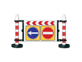 Dubalı Uyarı Levhalı Bariyer 1815x1200mm Sağ Yön - Dikkat