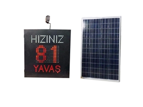Güneş Enerjili Şehir içi Radarlı Hız Uyarı Sistemi