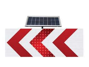 Güneş Enerjili Tehlikeli Viraj Yön Levhası