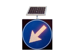 Güneş Enerjili Sağdan - Soldan Gidiniz Levhası